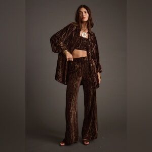 12th Tribe Loretta Espresso Velvet Mini Dress NWT Size S